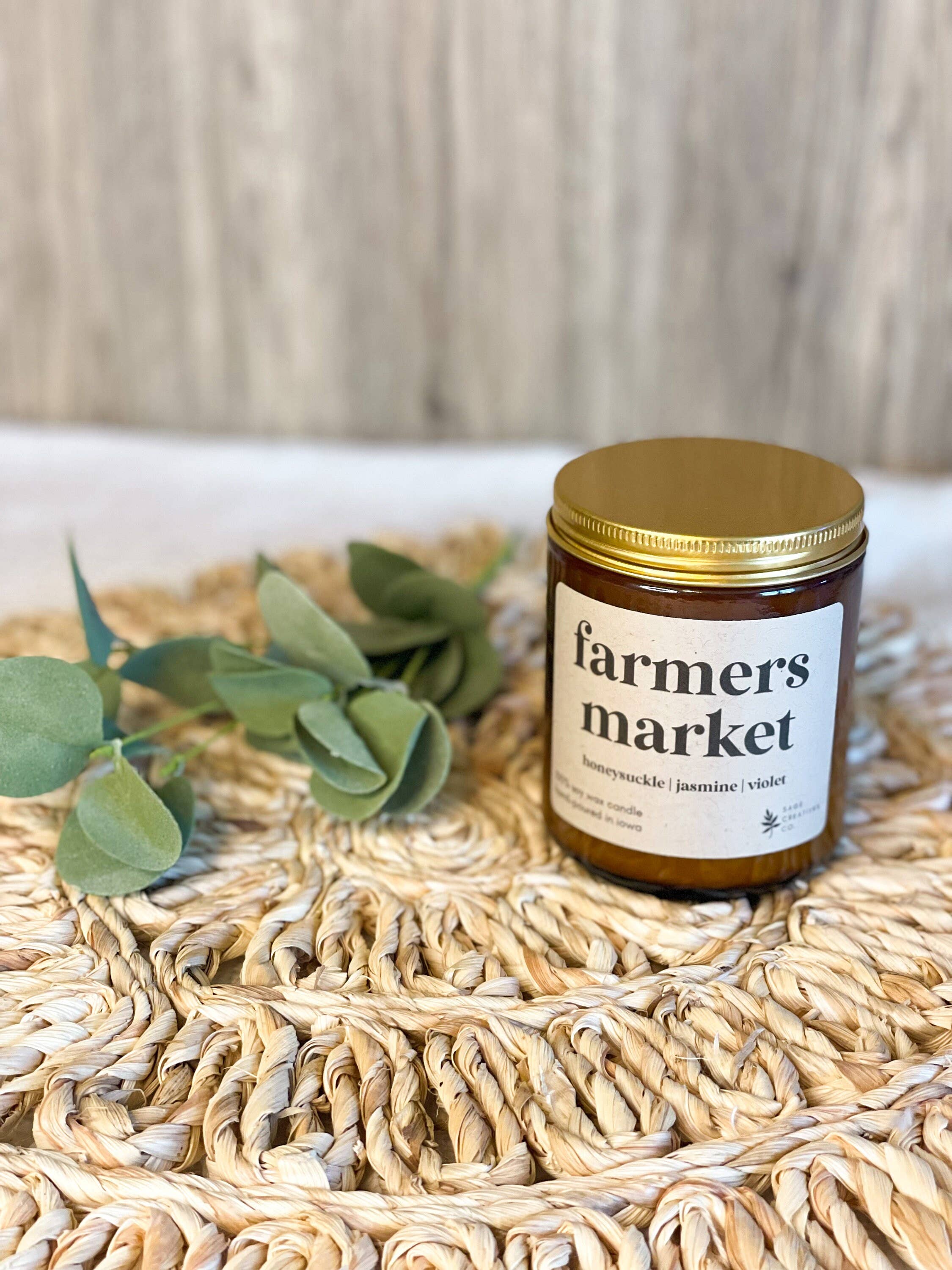 Sage Candle Co. - Wholesale Jar/Filled Candle - Farmers Market - 100% Soy Wax Candle3