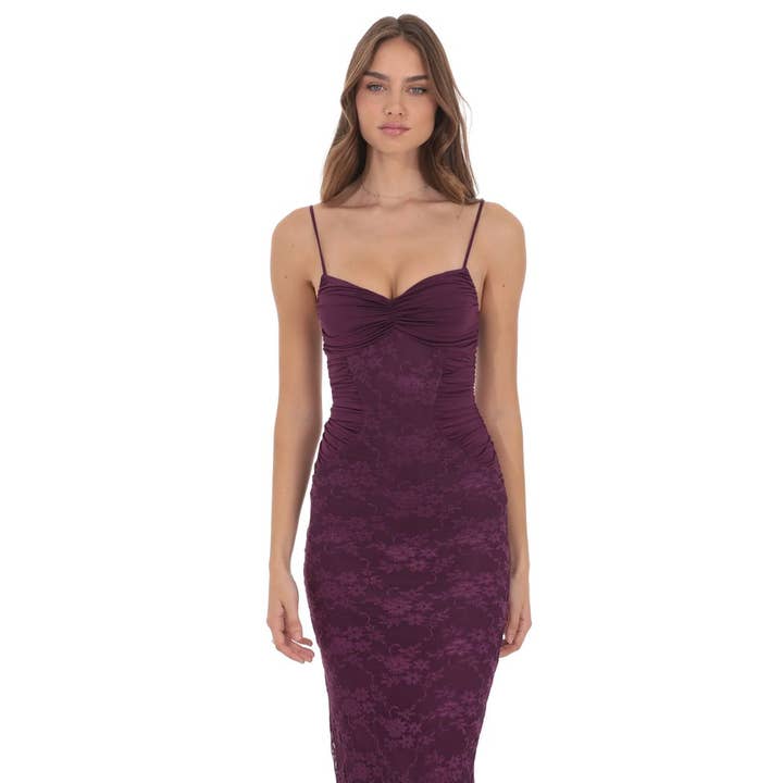 Lucy In The Sky - Wholesale Dress - Women's - Contour Maxi Dress in Purple3