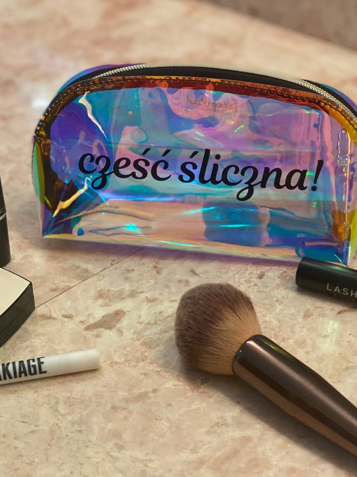 Hi Pretty Cosmetic Bag (5 Cosmetic Bags) for wholesale by Siemka Creations