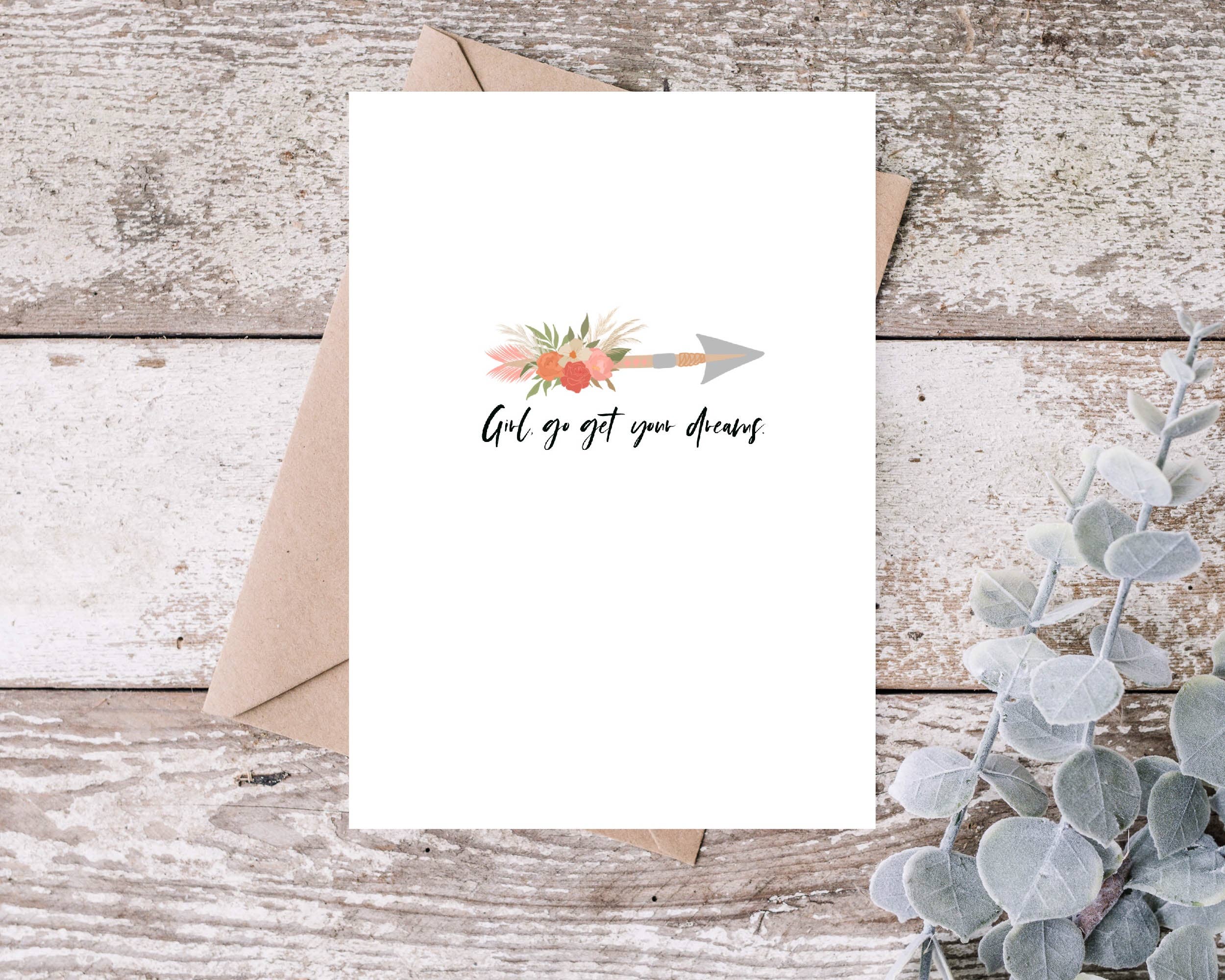 Card & Story - Vendita all'ingrosso Biglietti di incoraggiamento - Biglietto Girl Go, prendi i tuoi sogni3