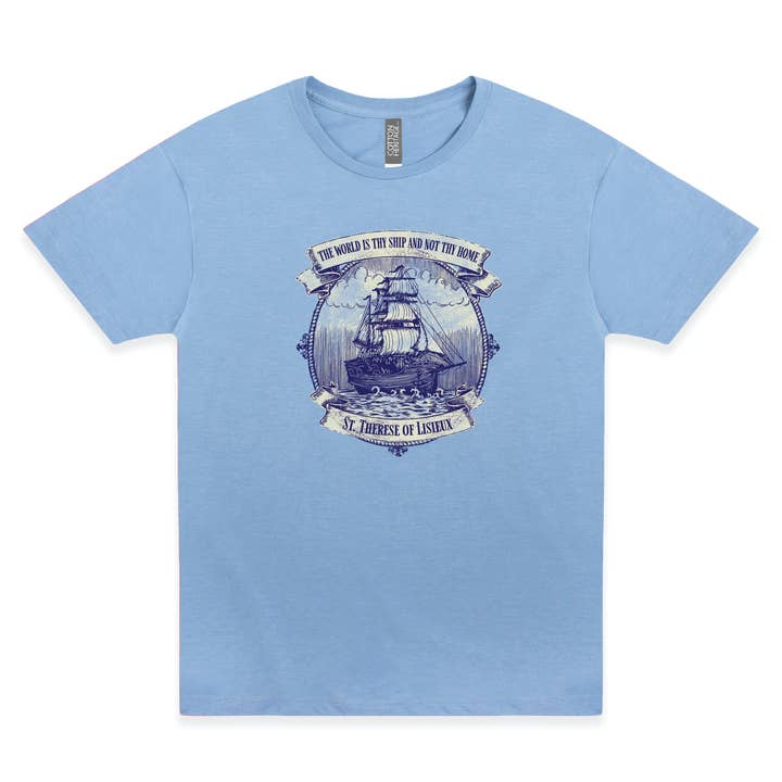 St. Thérèse - Le Monde est Ton Navire T-shirt Unisexe pour la vente par www.sweetvintagetees.com