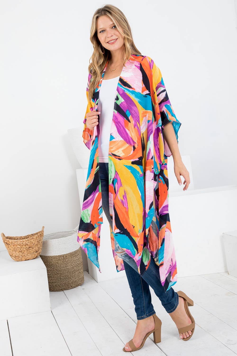 LA Soul – wholesale Kimono - Dam – FÄRGGLADA SPLASH PRINT KIMONO1