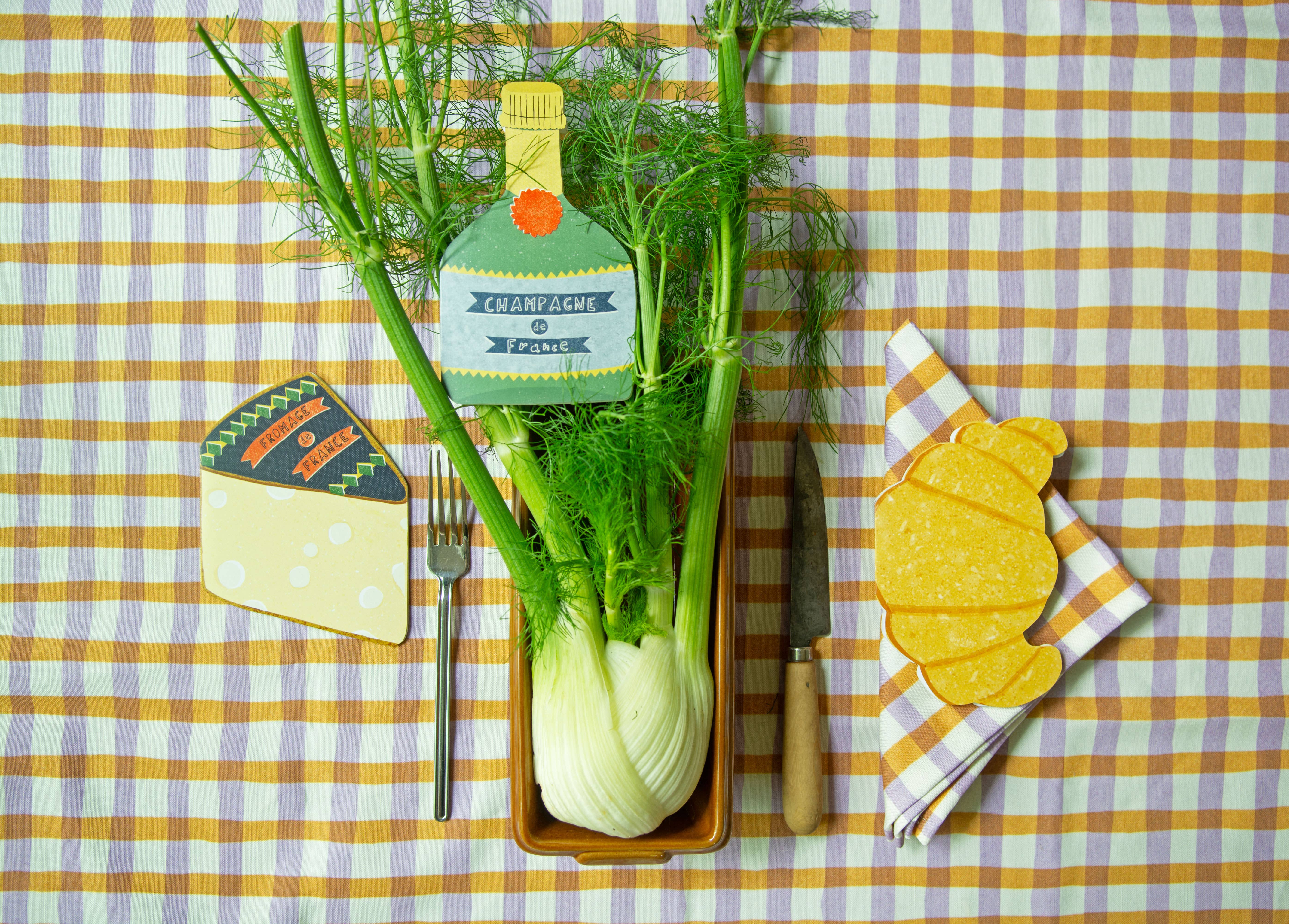 Isatopia – Großhandel Grußkarten für den Alltag – Croissant-Karte – Französische Kollektion, Konturgeschnitten2