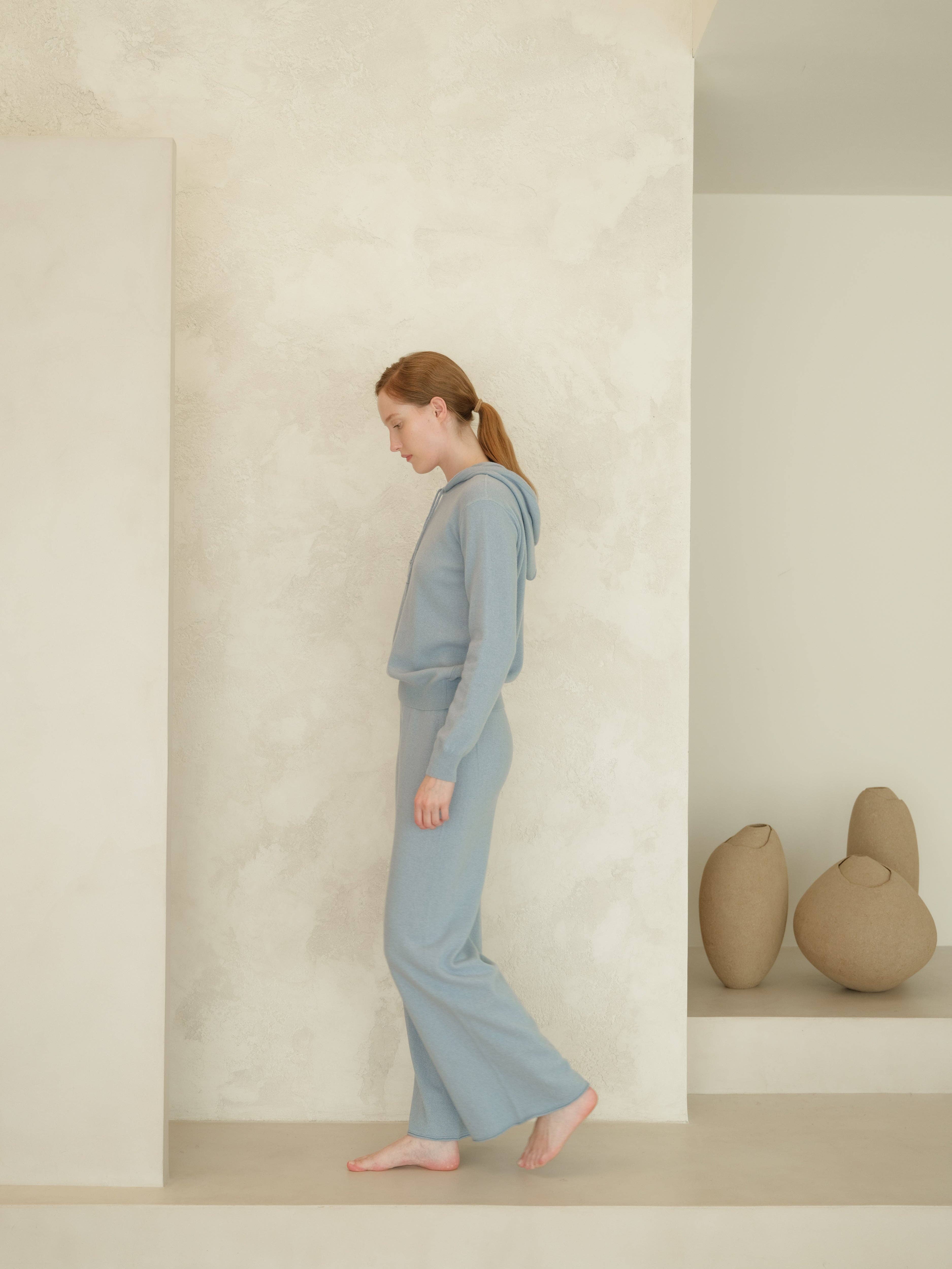 Lèmme - Wholesale Pants - Women's - Lightweight wide-leg cashmere blend pants (3D knit)12