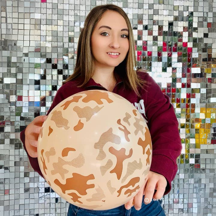 Camo Latex Balloons - 12" for wholesale by Zoey Christina