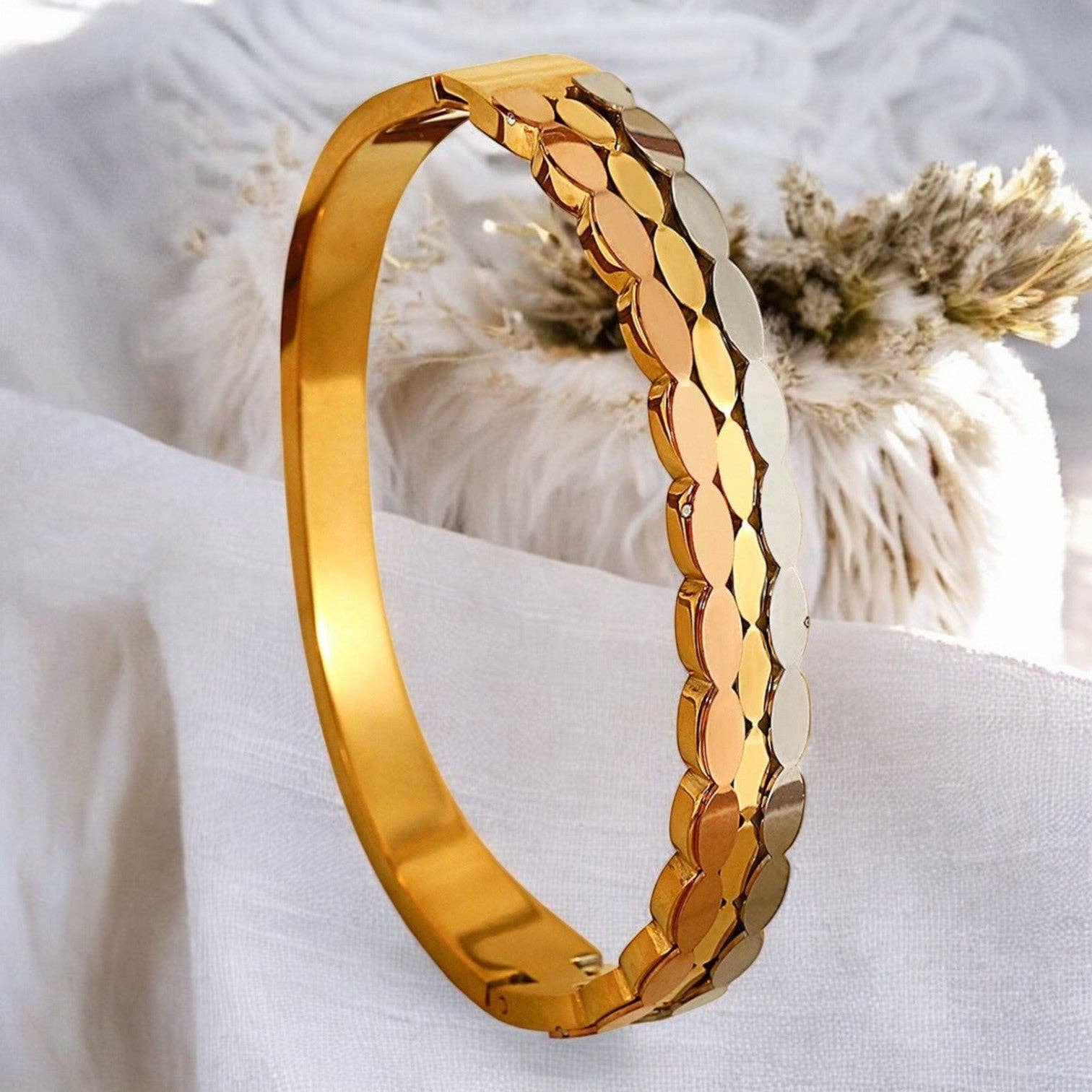 TOURMALYN - Wholesale Bangle Bracelet - "LOUCAS" stainless steel bracelet2