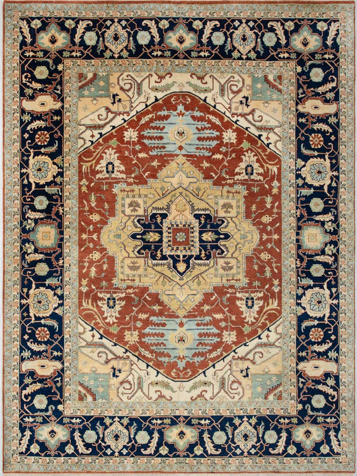 Tappeto Persiano in Lana Rossa 8x10 Annodato a Mano G-13569 per la vendita all'ingrosso da parte di Aesthetic Homes LLC