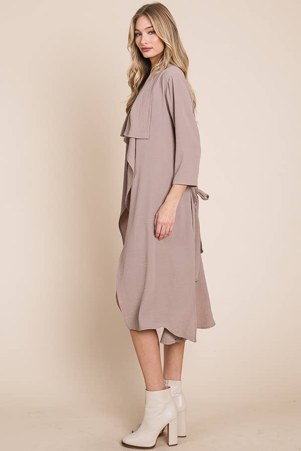 JADE BY JANE - Wholesale Jacket - Women's - DRAPED FRONT LONG BODY  JACKET17