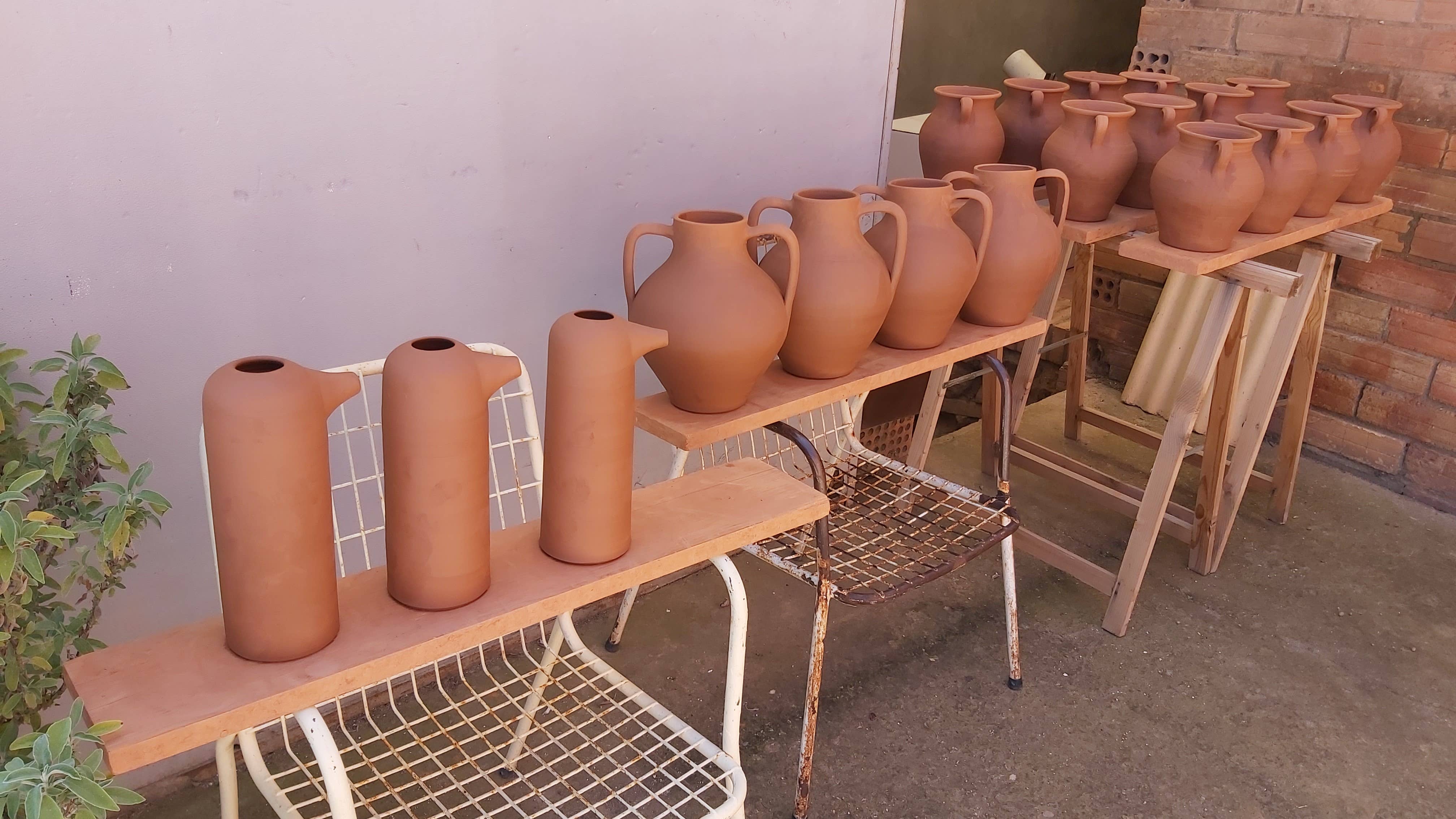 Cerámica Roca Caus – Großhandel Trinkflaschen – Moderner blauer Wasserkrug9