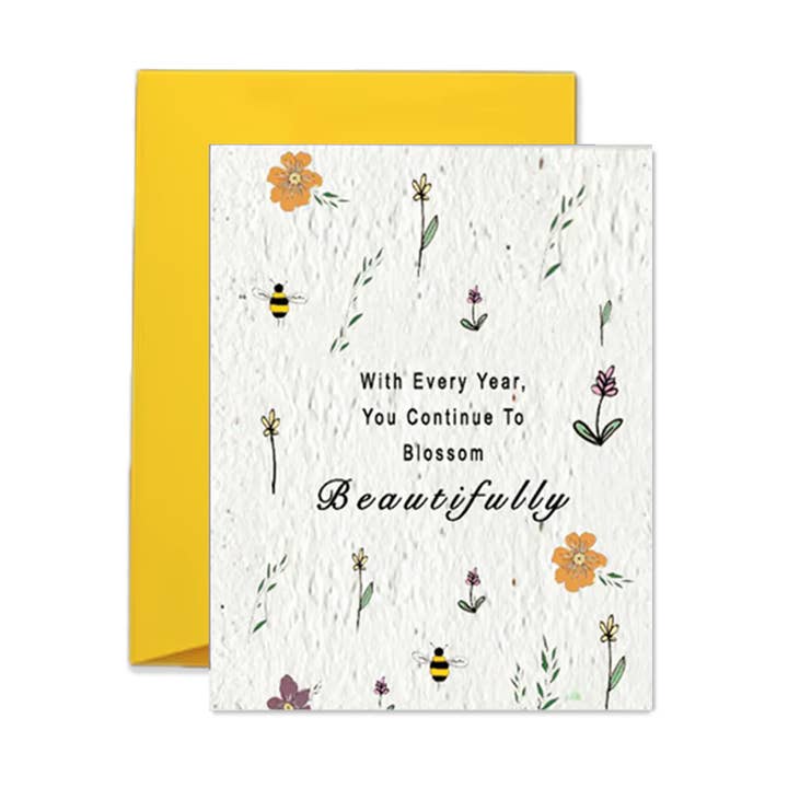 Artsy Em - Wholesale Birthday Card - Blooming Years: Artisan Birthday Greeting Card0
