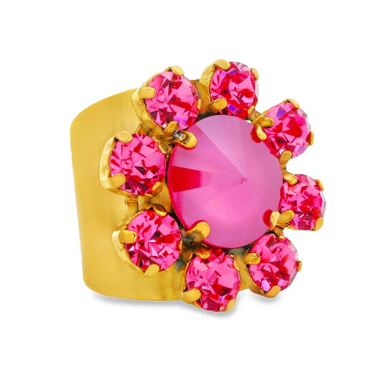 TOVA - Wholesale Multi-Stone Ring - Twiggy Plus Ring in Rose1