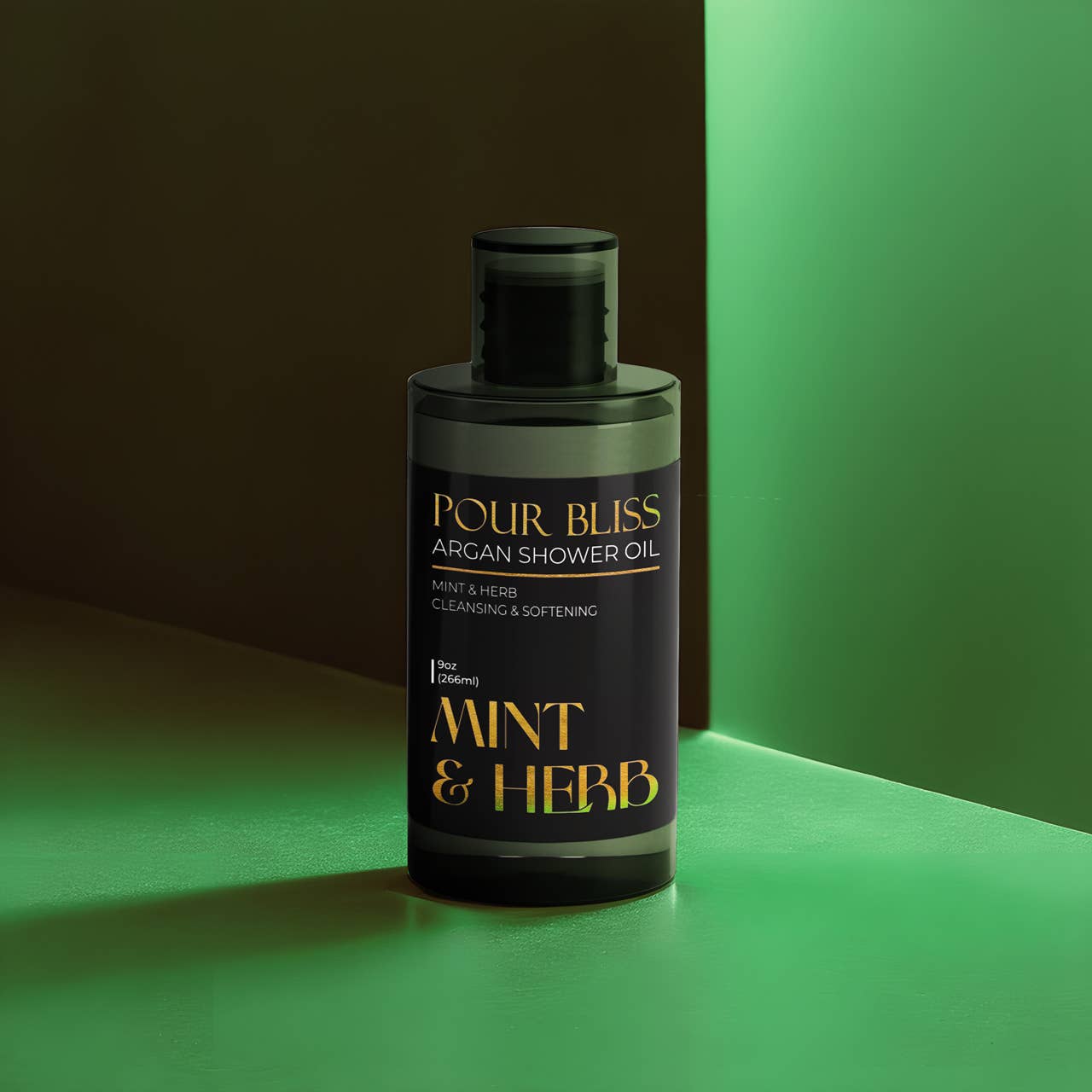 The Midwest Sea Salt Company - Wholesale Body wash/shower gel - Mint & Herb Argan Shower Oil with Premium Fragrance - 9oz4