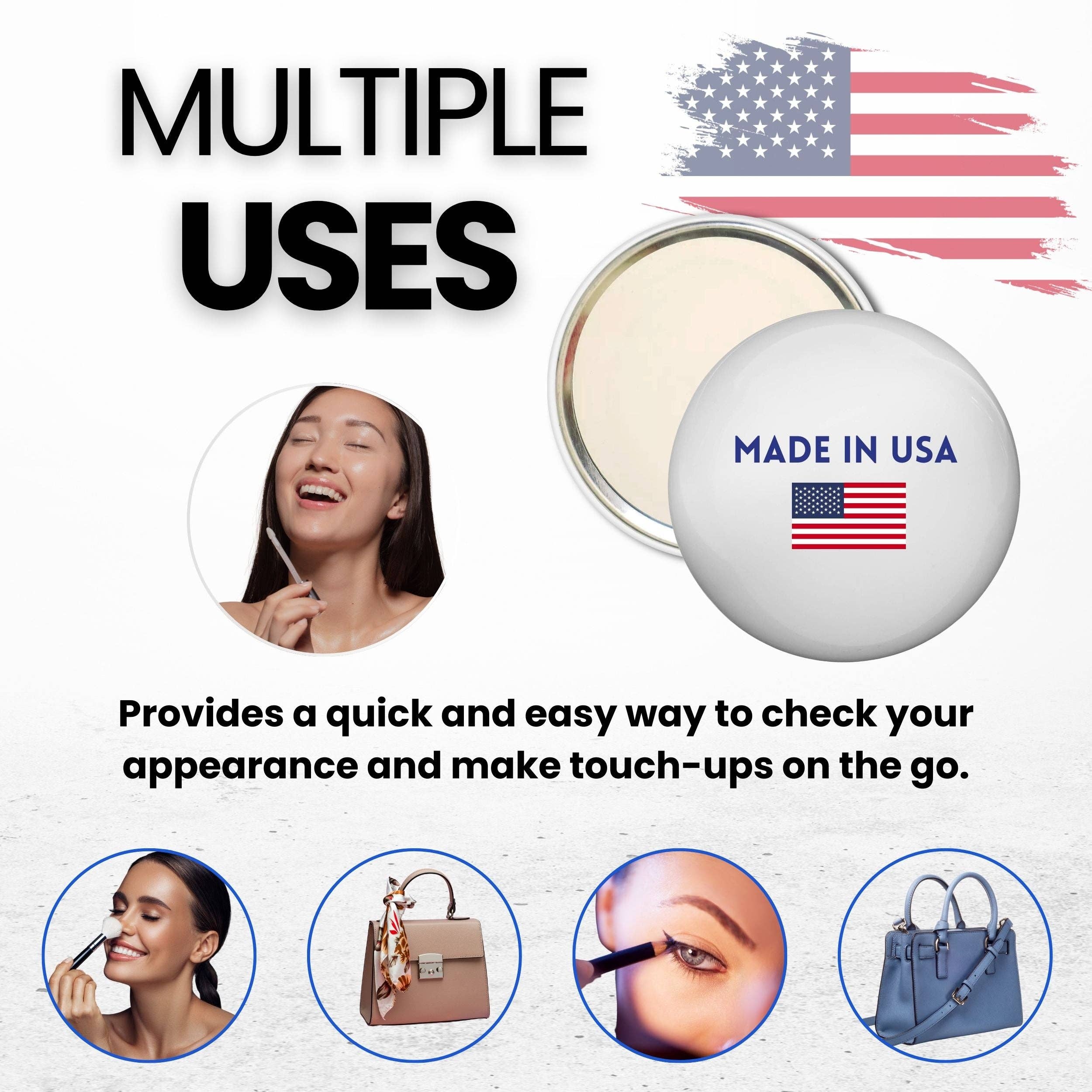 Worldwide Souvenirs – wholesale Kompakt spegel – Plånboksspegel - Delstatsflagga Alabama - USA6