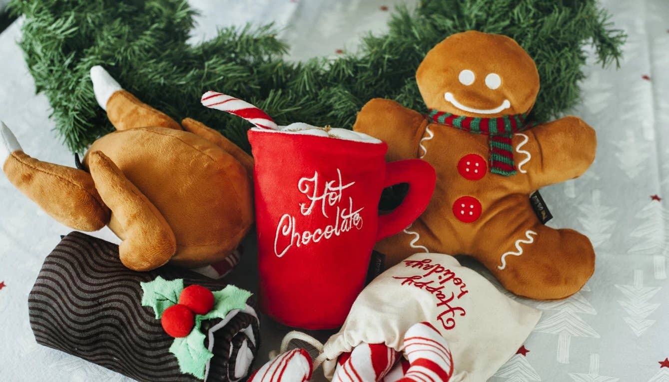 In Vogue Pets – wholesale Pet plush toy – Dog – Christmas Gingerbread Man Plush Toy3