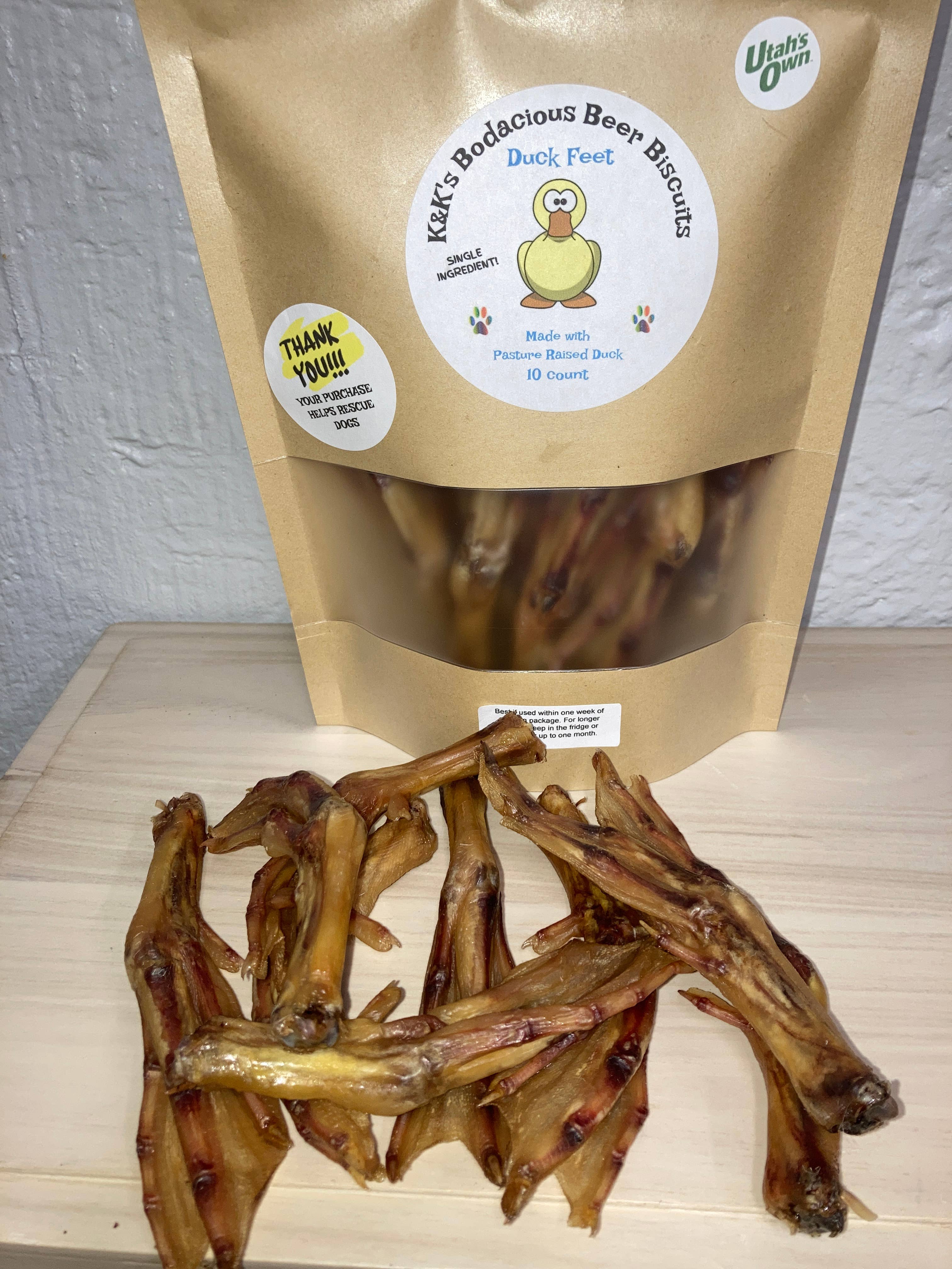 K&K's Bodacious Beer Biscuits - Wholesale Pet Treats - Dog - Duck Feet-Air Dried4