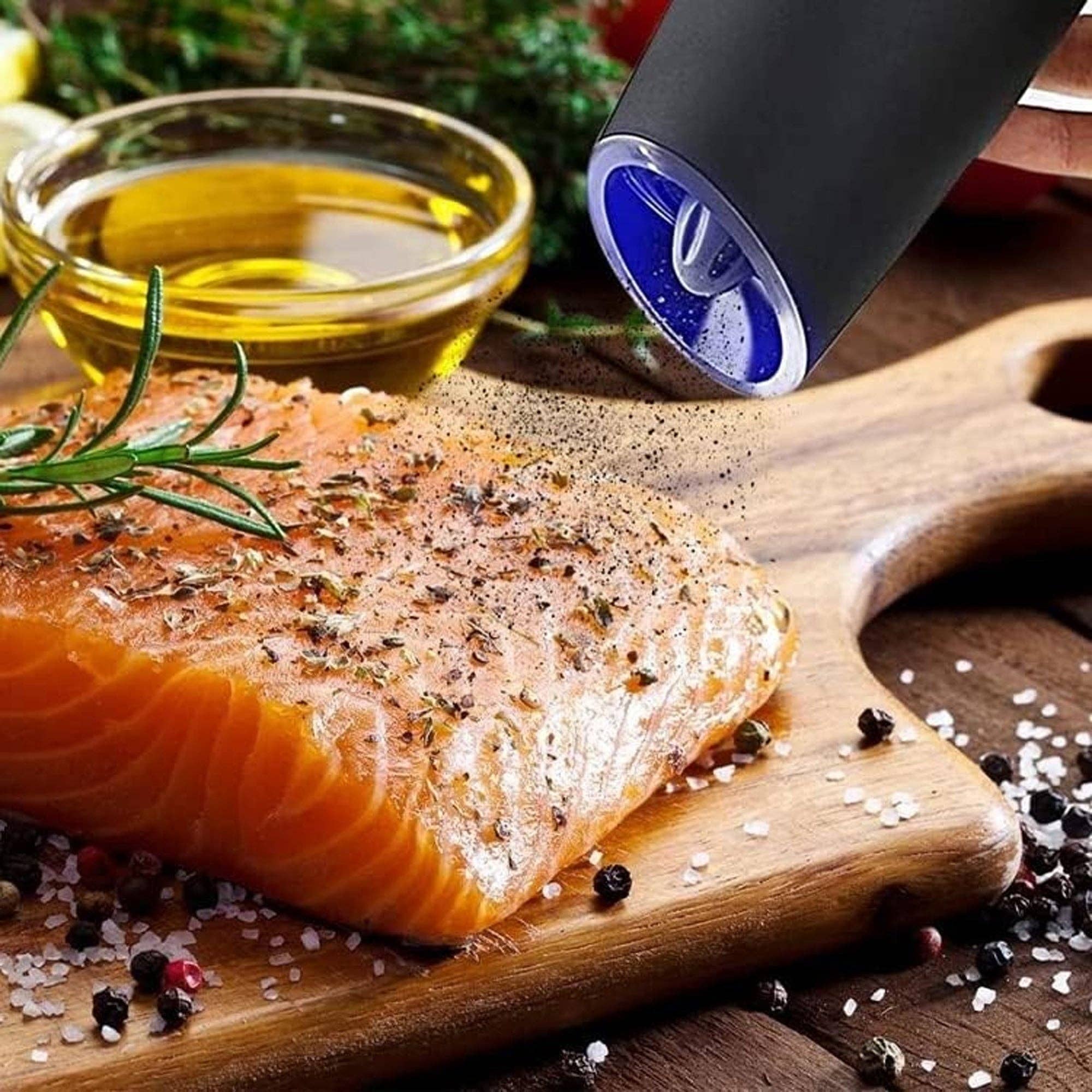 Vigor Path – Großhandel Salz- & Pfefferstreuer-Set – Schwarzes Salz- und Pfeffermühlen-Set, einstellbare Grobheit, 2-teilig6