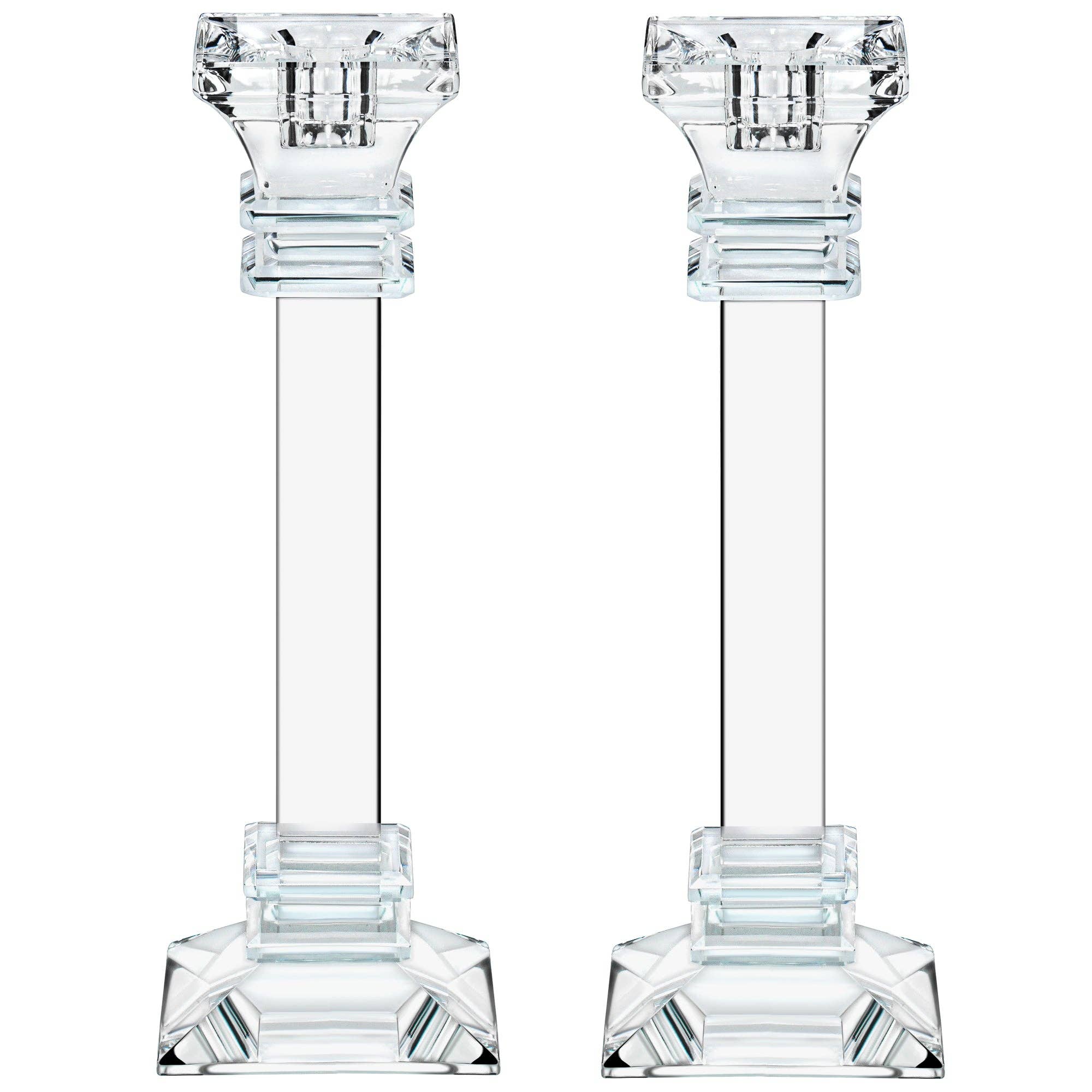 Boker-Tov Shalom - Wholesale Candle Holder - Set of 2 Crystal Taper Candleholder5