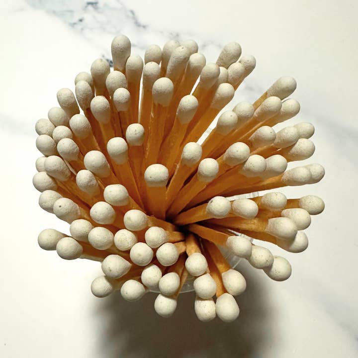 Party Matches | Soft White | 4 inch | 30 cnt | Glass & Cork for wholesale by Amaryllis Park