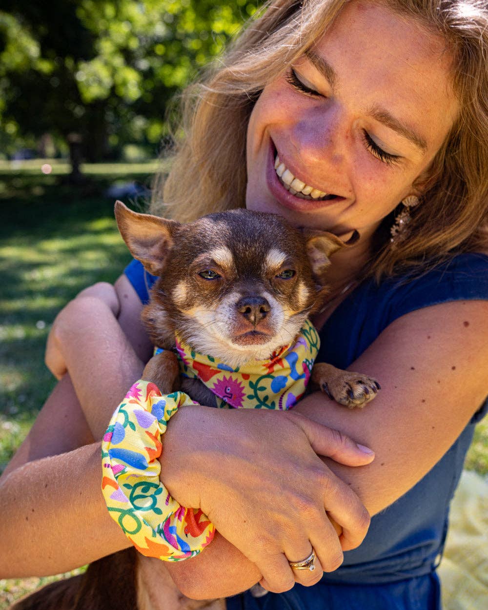 Hiro + Wolf – wholesale Pet bandana – Dog – Psychedelic Garden Dog Bandana3