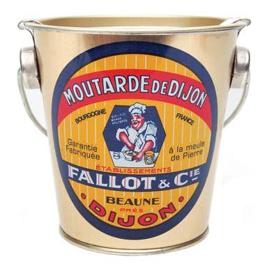 The French Farm - Wholesale Mustard - Edmond Fallot Dijon Mustard in a Decorated Metal Pail 16oz