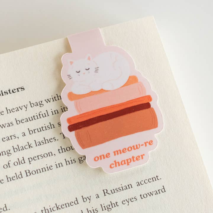 Cat Magnetic Bookmark - One Meow-re Chapter for wholesale by Chat Papier
