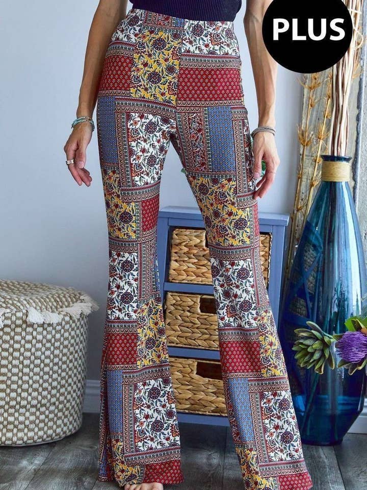 ADORA LA - Wholesale Pants - Women's - MYP13475X - PLUS SIZE FLARE PANTS