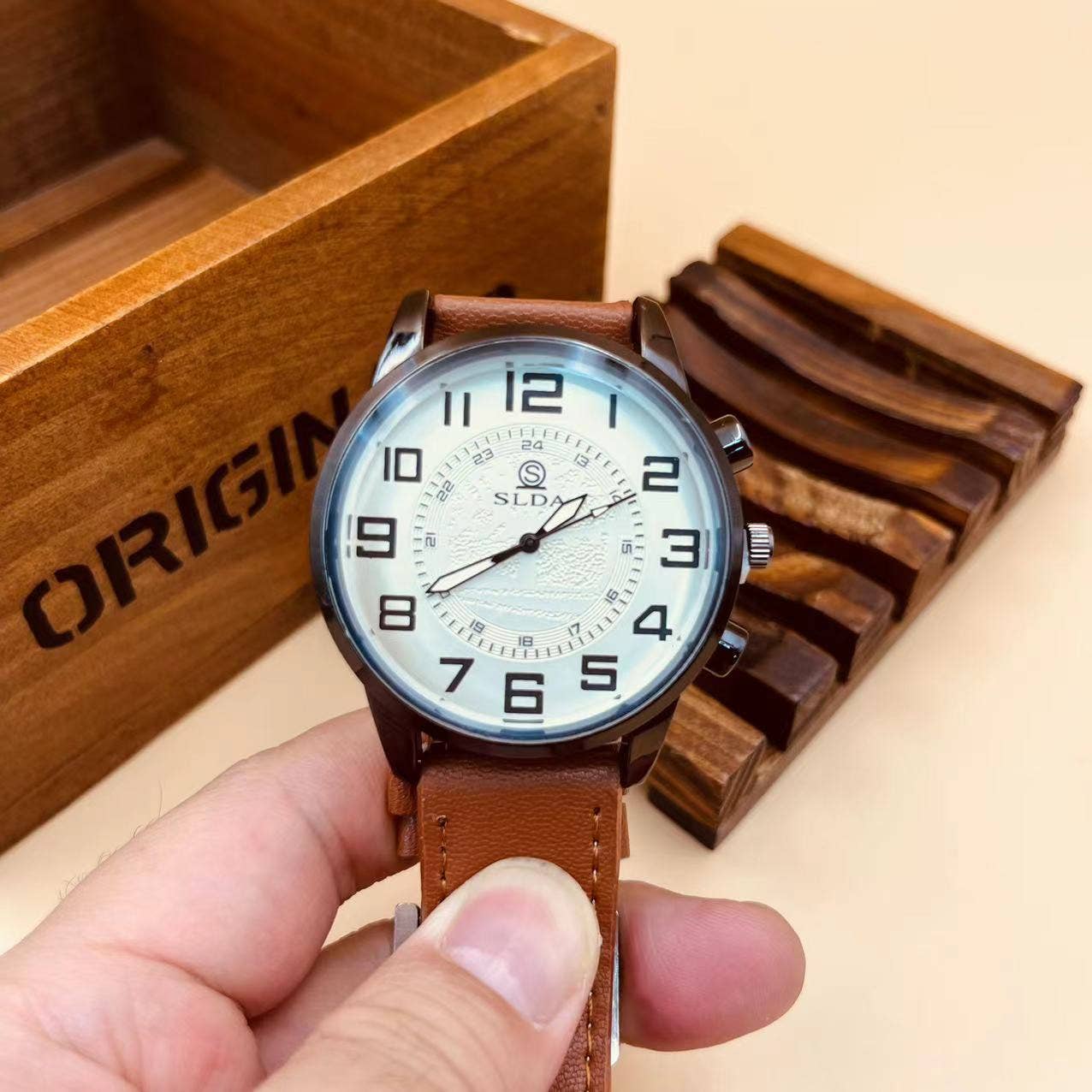 WoodWristCo - Wholesale Wrist Watch - Men's - Mens Exquisite Leather Quartz Wristwatch Business Gentle Watch3