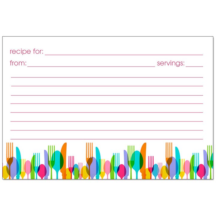 Meadowsweet Kitchens - Wholesale Recipe Card - Recipe Cards - 25 4 x 6 Modern Cuisine