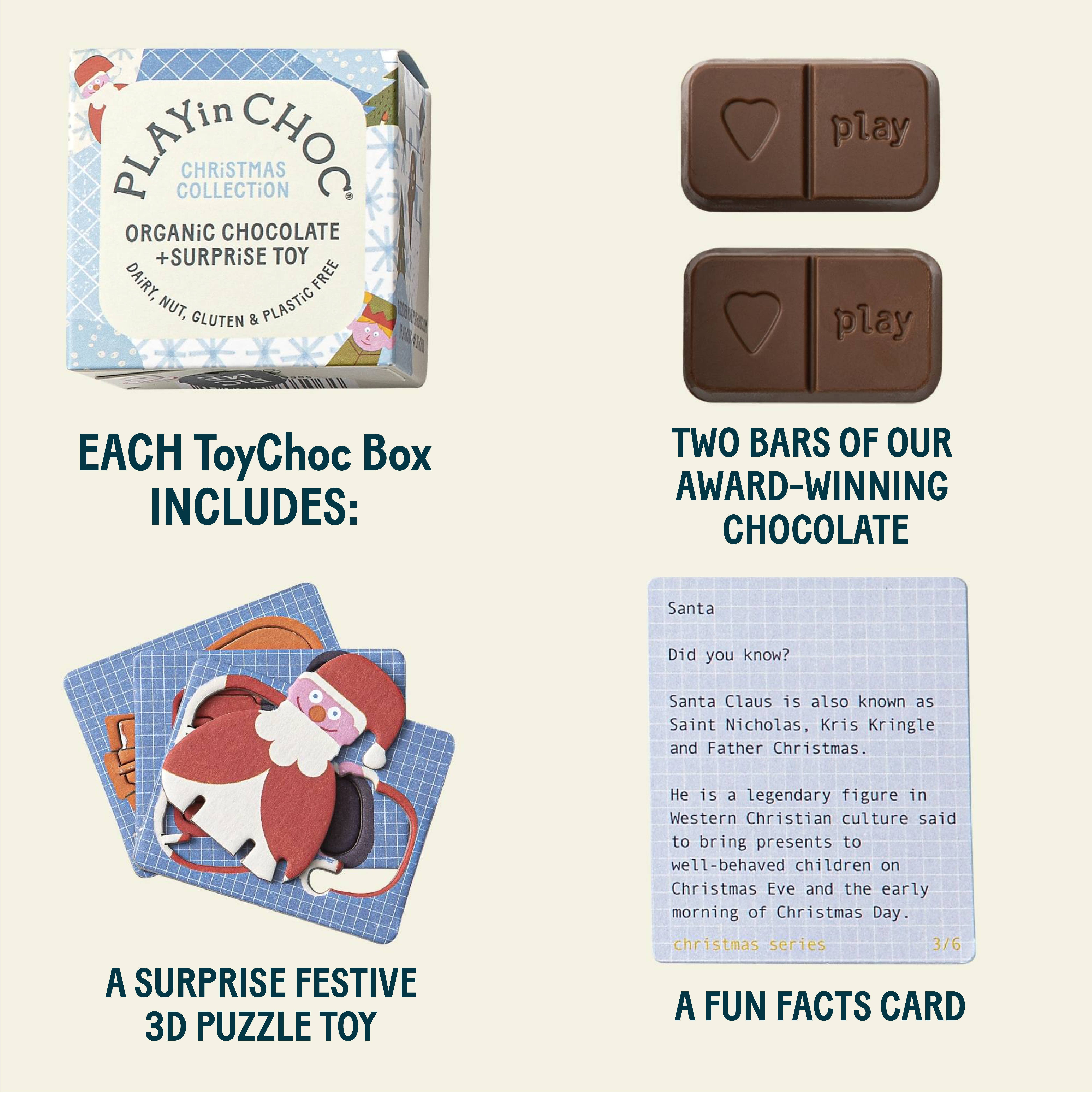 PLAYin CHOC - Wholesale Chocolate box - ToyChoc Box® (x18) CHRiSTMAS COLLECTiON / CHRISTMAS GIFTS3