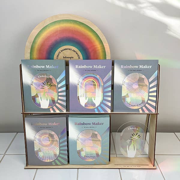Botanopia USA - gifts , decor and cards for plant lovers - Wholesale Retailer Display - Paper & Novelty - Point Of Sale holder for the Rainbow Maker Stickers0