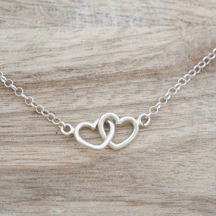 Linked Hearts Necklace for wholesale by Corazón Sterling