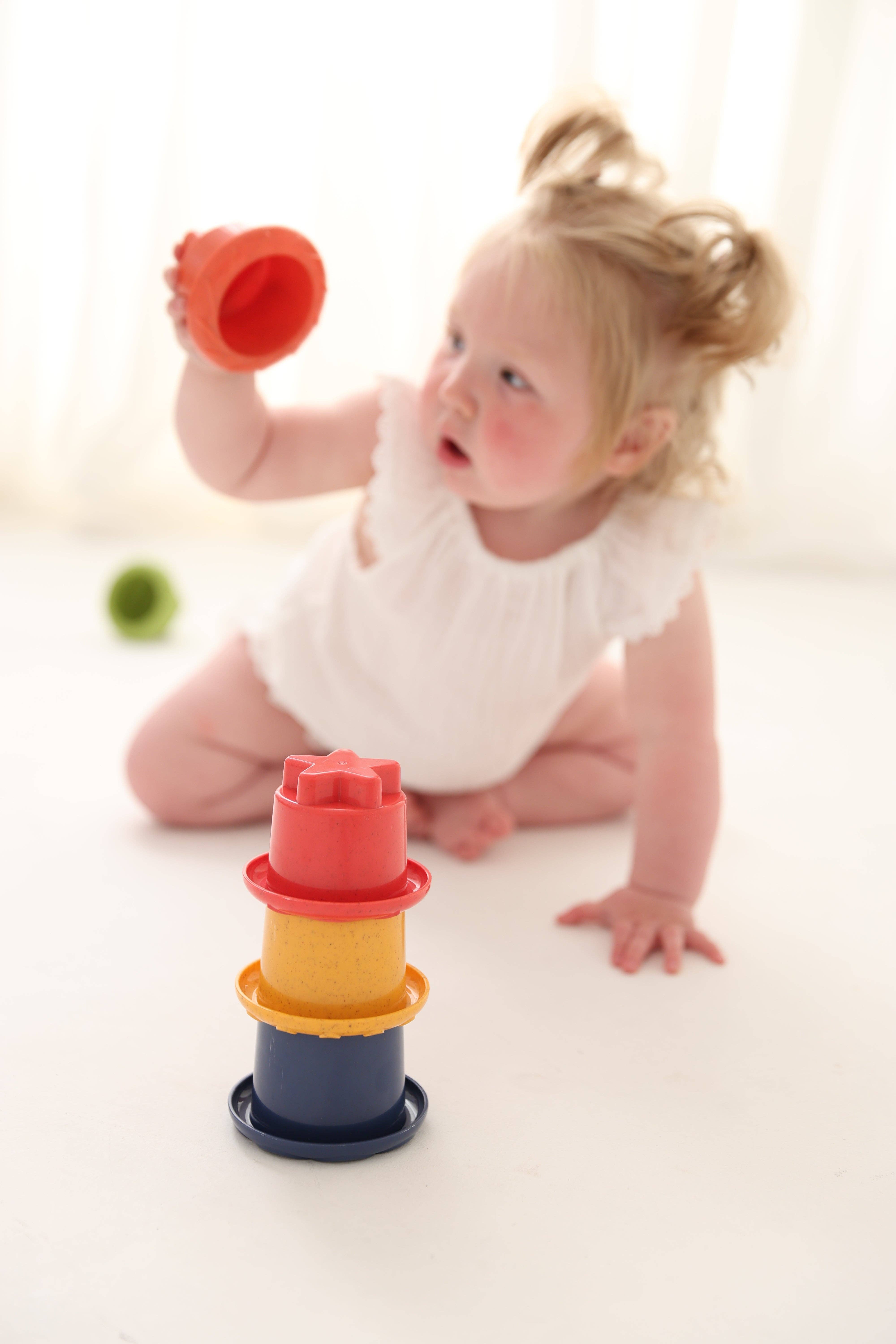 Speedy Monkey - Wholesale Stacking Rings Game - Baby - Rainbow Stackers - TOLO4