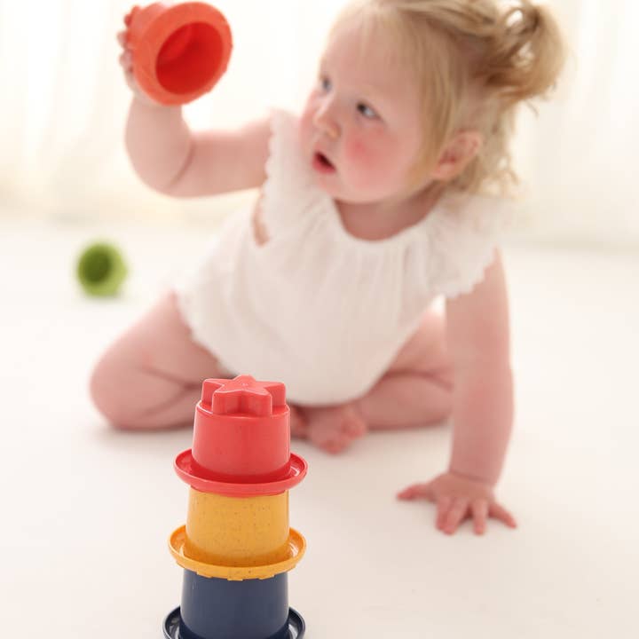 Speedy Monkey - Wholesale Stacking Rings Game - Baby - Rainbow Stackers - TOLO4