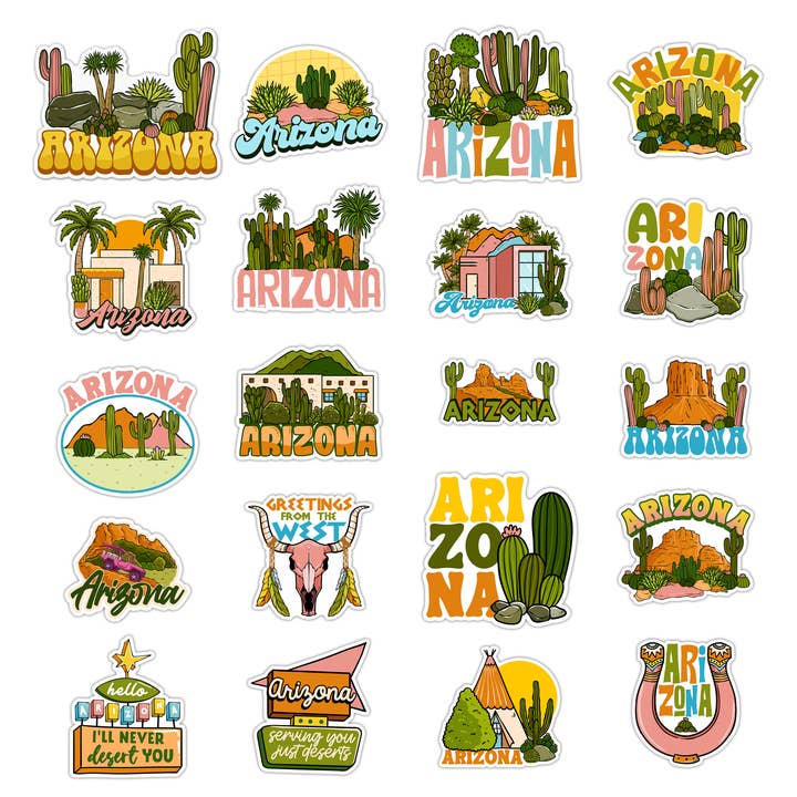 Pacchetto adesivi Arizona per la vendita all'ingrosso da parte di Girls Printing House
