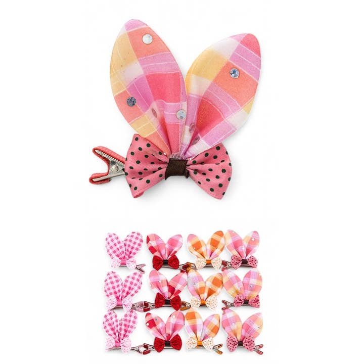 MIX BUNNY EAR HAIR CLIP for wholesale by Paperdoll