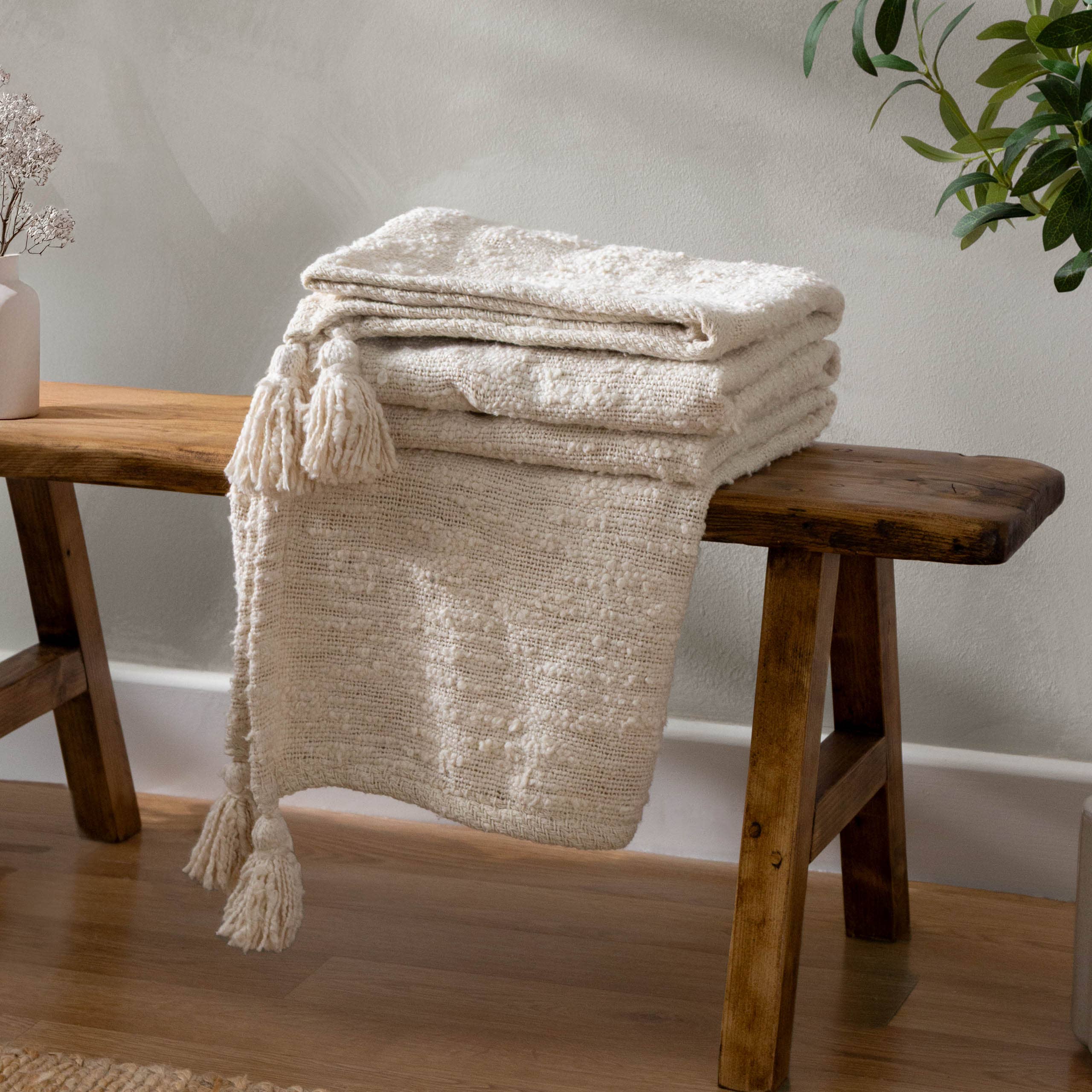 Heath Throw Ecru for wholesale on Faire0