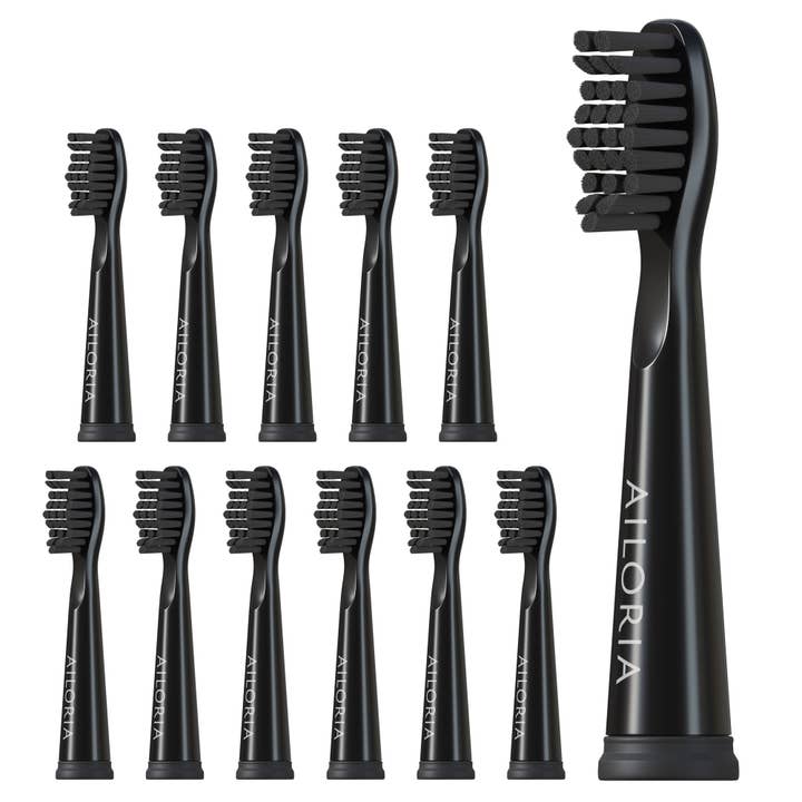 Conjunto de 12 pincéis de substituição FLASH TRAVEL - preto por atacado de AILORIA