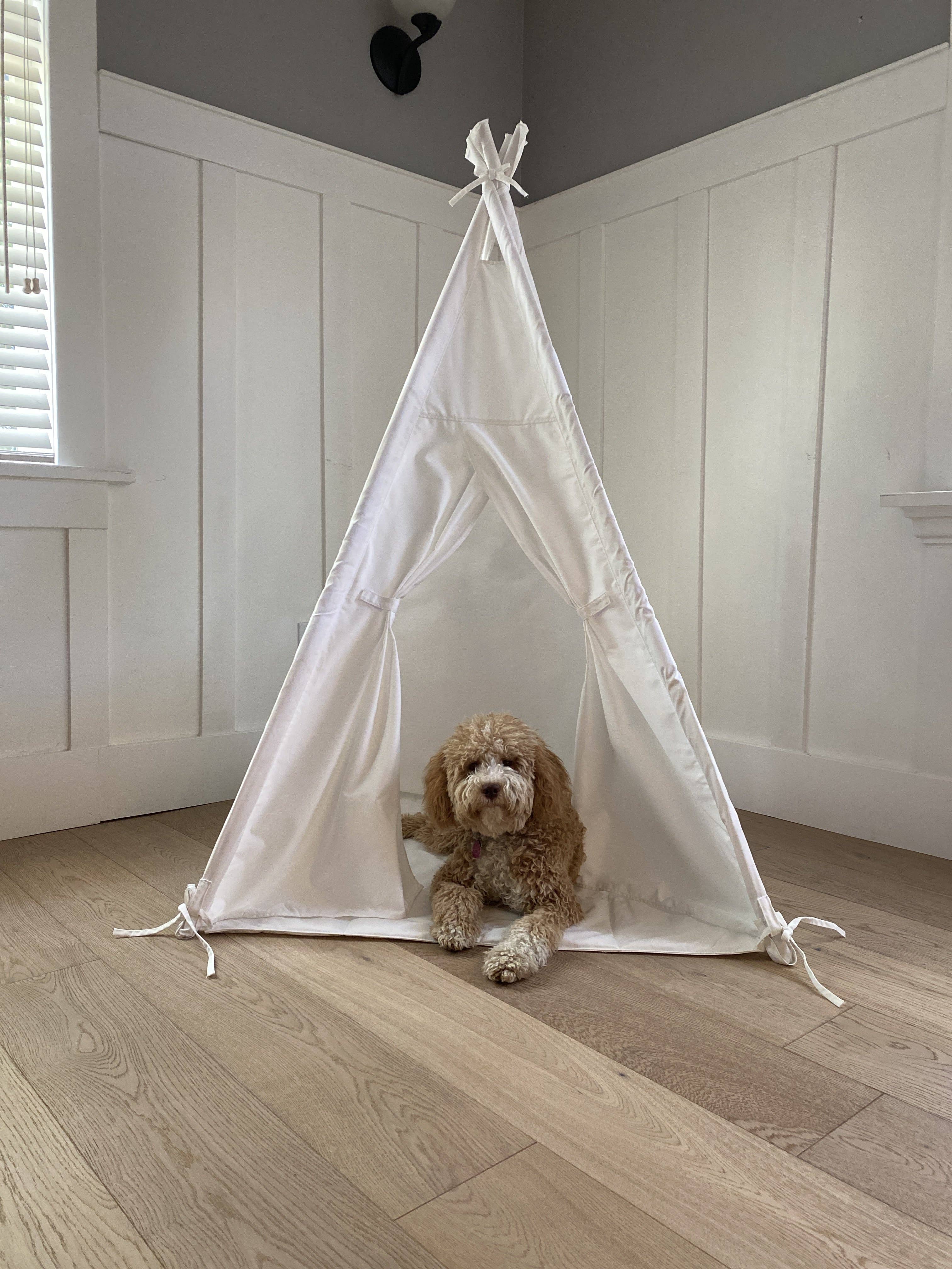 Domestic Objects - Vente Tente – enfant - Tente de jeu artisanale pour enfants en toile de coton crème12