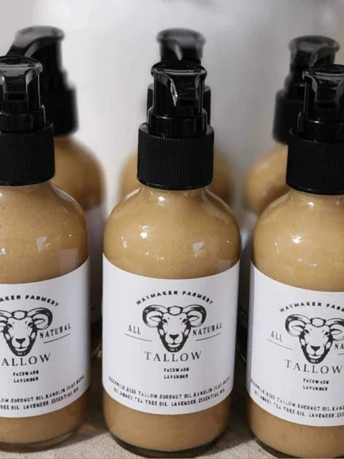 Tallow Sheep Milk and Honey Facewash for wholesale by Waymaker Farmery