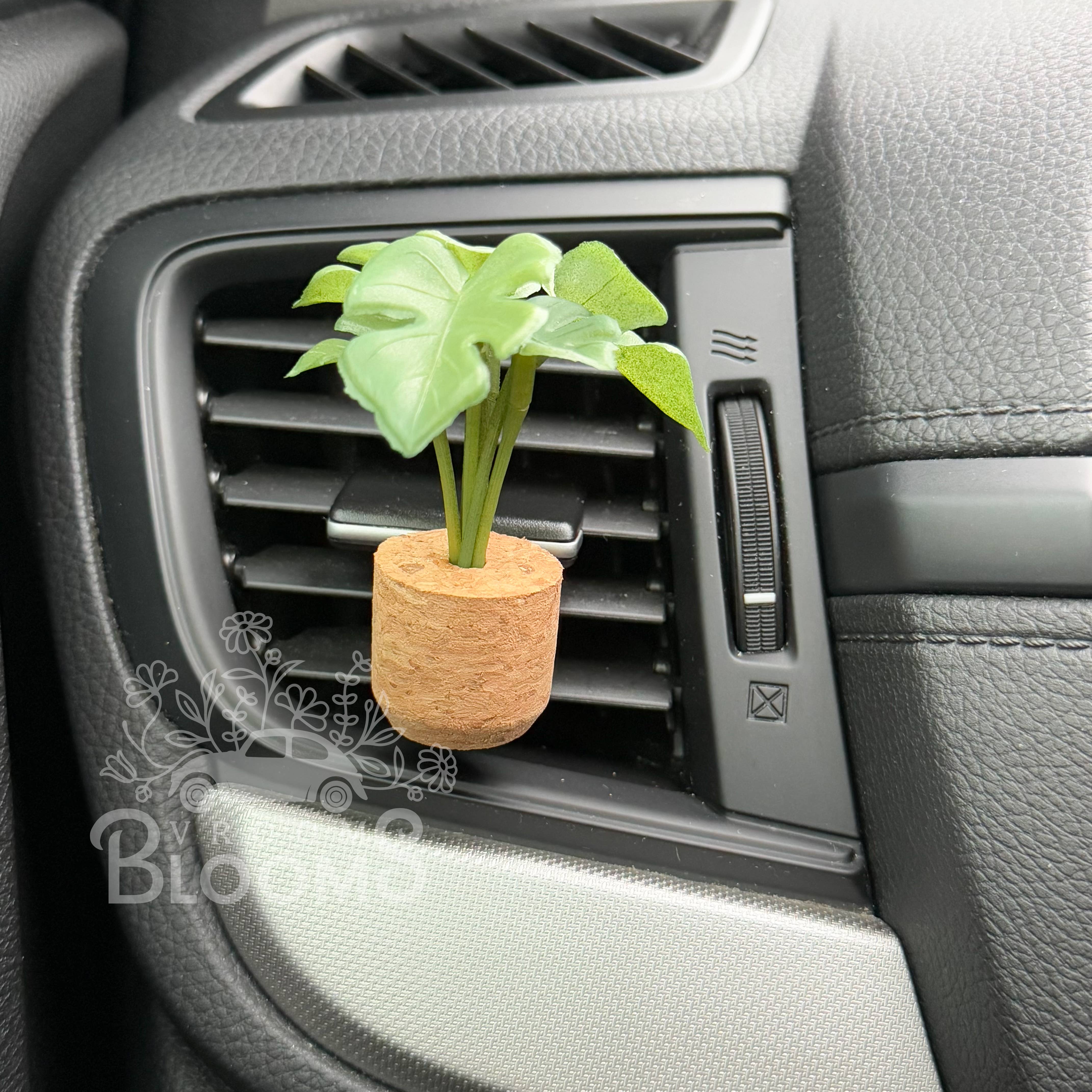 Vroom Blooms - Wholesale Car Freshener - Unisex - Monstera Vent Clip Car Air Freshener Diffuser (Reusable)4