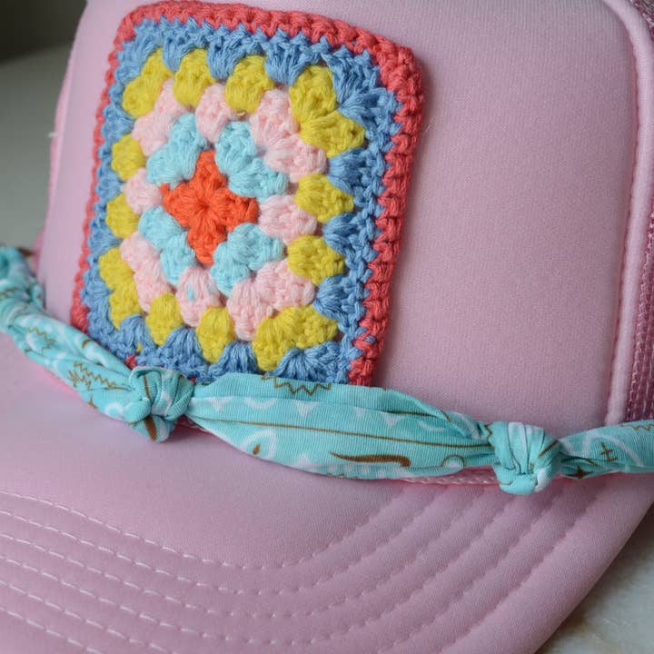 Get Lit Brand - Wholesale Trucker Hat - Women's - Summer Rags Trucker Hat-Pink3