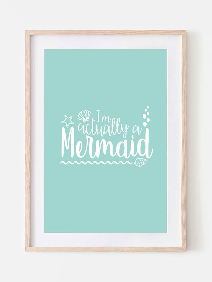 Eu sou na verdade uma estampa de sereia por atacado de Slinky Prints