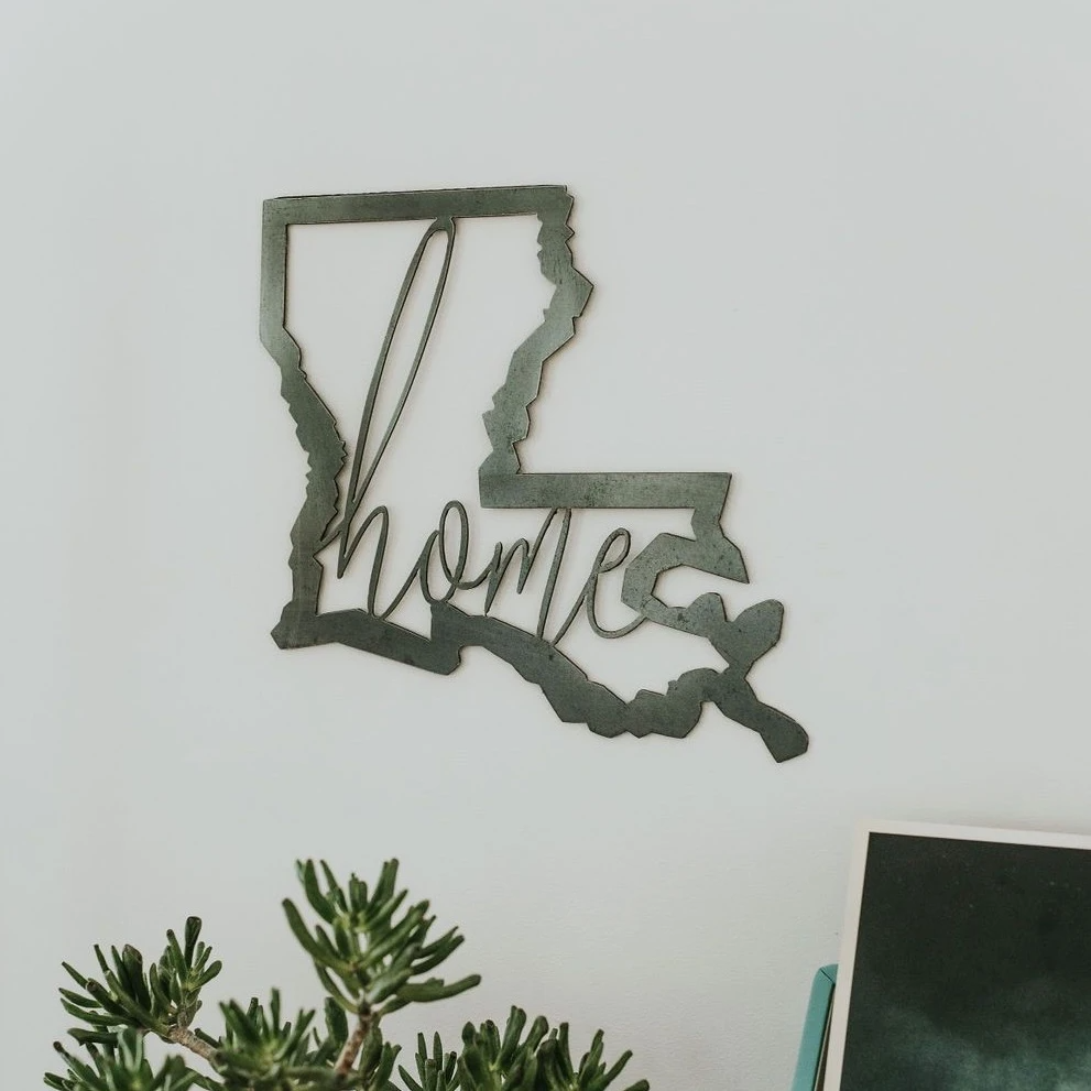 Keystone Steel Co. - Wholesale Sign - Louisiana Script Home Sign0