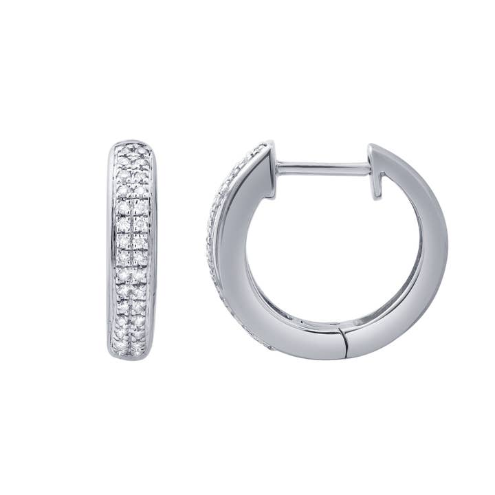 Celaris Aros Abrazadores de Diamantes en Oro Blanco de 14K – 0,15 Ct para venta al por mayor de LuvMyJewelry (LMJ)