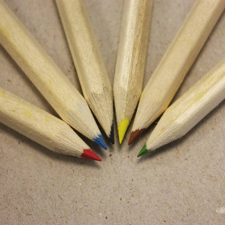 eBuyGB Craft Blanks - Wholesale Colored Pencil - Pack of 6 Colouring Pencil Crayons Party Bag Wedding Favours