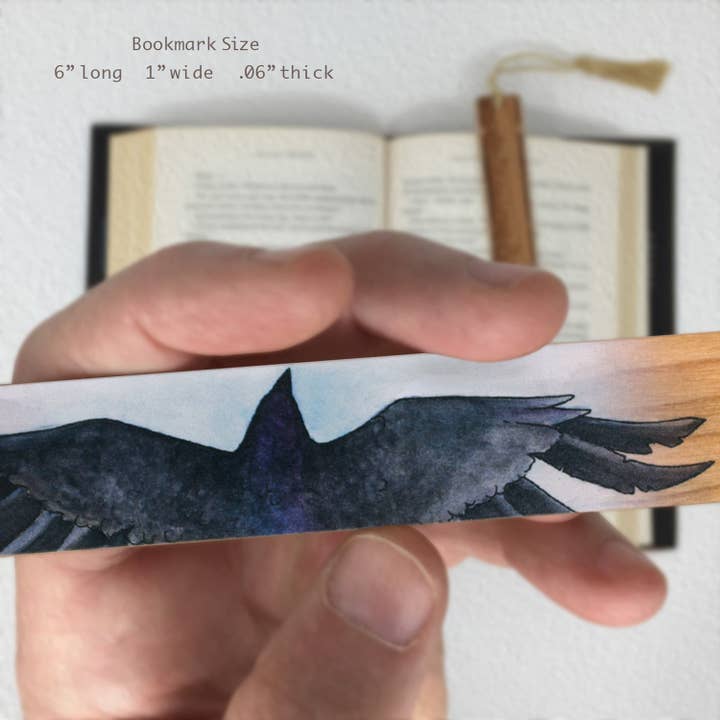 Mitercraft - Wholesale Bookmark - Crow Wooden Bookmark