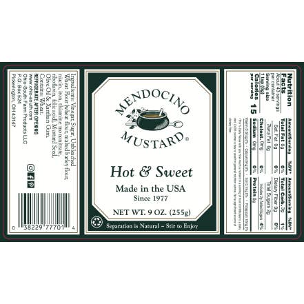 Ohio-South Farm Products LLC - Wholesale Mustard - Mendocino Hot & Sweet Mustard2