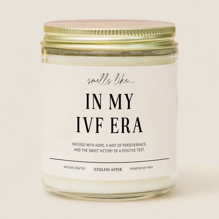 In My IVF Era - 8, 16 oz Soy Jar Candle, Pregnancy, Sympathy for wholesale by Endless Aster