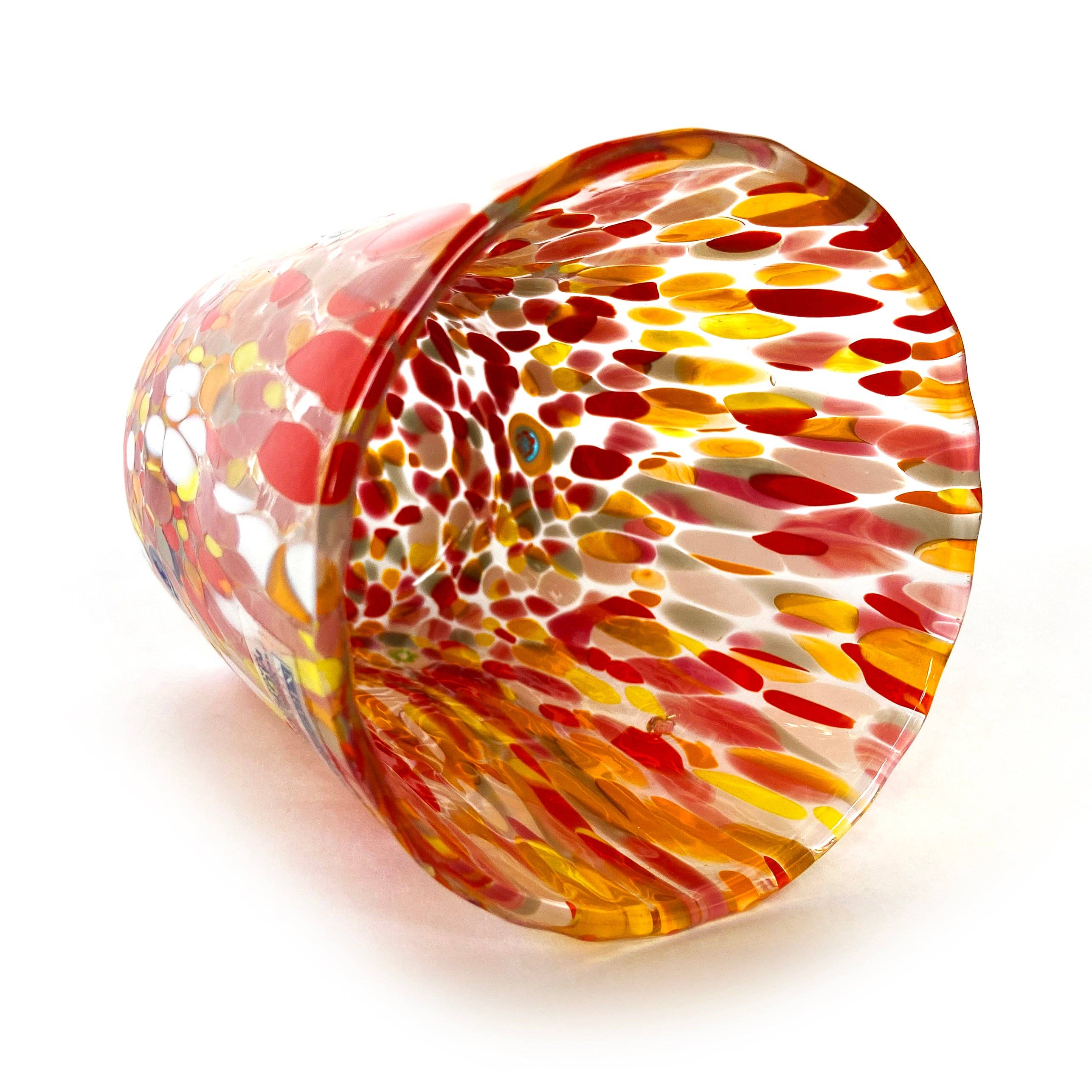 Mazzega Art & Design - Vente Verre/tasse - Verres Gobelets Colombina 350 ml en verre soufflé à la main avec murrine Murano - Les couleurs de Murano10