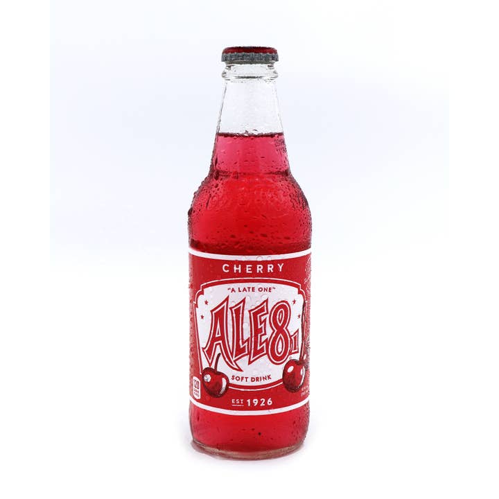 Grandpa Joe's Candy Shop - Wholesale Soda/Carbonated Drink - Ale-8 Cherry Soda, 12oz Glass Bottle 12ct